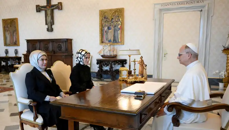 Emine Erdoğan ve Papa Leo: Gazze Konusunda Tarihi Buluşma