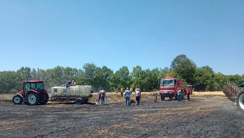 Buğday Tarlasındaki Yangın, 10 Dönüm Arazide Büyük Zarar Verdi!