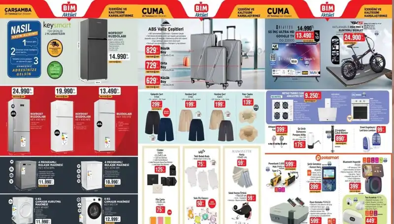 BİM'de 22-25 Temmuz Aktüel Ürünler: Elektronik ve Ev Gereçleri Sizleri Bekliyor!