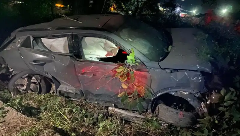 Alkollü Sürücünün Feci Kaza Anı: Araç Hurda Yığınına Döndü