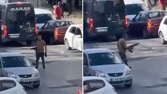 Başakşehir’de Pompalı Tüfekle Yolu Kapatan Adamın Korku Dolu Anları